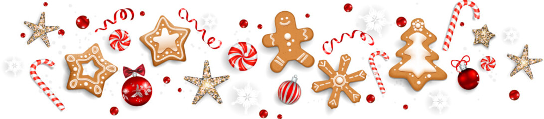 Christmas decorations with gingerbread