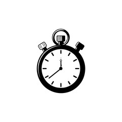Stopwatch logo icon silhouette vector, clock icon silhouette vector, Fast time icon set. Instant clock delivery vector symbol