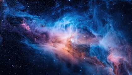 Fototapeta premium Colorful space galaxy cloud nebula. Stary night cosmos. Universe science astronomy 