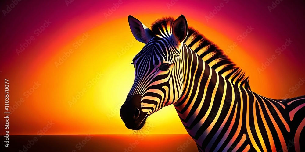 Poster elegant zebra silhouette logo design for modern branding and creative projects featuring minimalist 