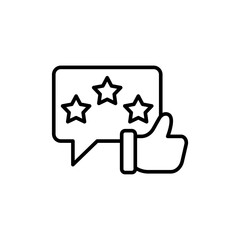 Testimonial outline icons, minimalist vector illustration ,simple transparent graphic element .Isolated on white background