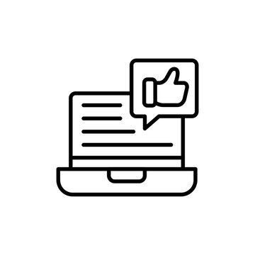 recommend clip art: Testimonial outline icons, minimalist vector illustration ,simple transparent graphic element .Isolated on white background