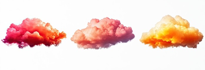 Obraz premium Photorealistic Fire Cloud Images with Sunset Lighting