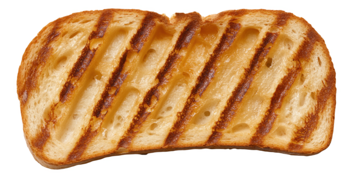 PNG Slice of grilled bread with dark brown grill marks