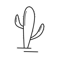 Vector flat Icon of Cactus plant