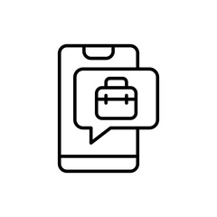 Fototapeta premium Remote working outline icons, minimalist vector illustration ,simple transparent graphic element .Isolated on white background