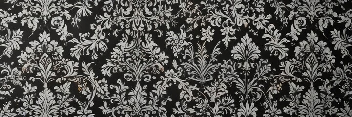 Bold and striking black and white damask pattern for a modern and sophisticated touch, trendy, chic, contemporary