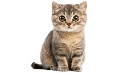 Obraz premium Adorable Scottish Fold Cat in Poised Position