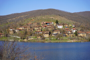Lake and Village in Pazaryeri, Bilecik, Turkiye