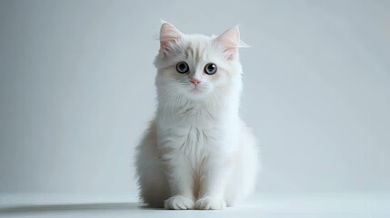 Cute American Curl Cat with Ears Perked Up