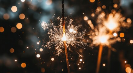 Fireworks display in the night sky
