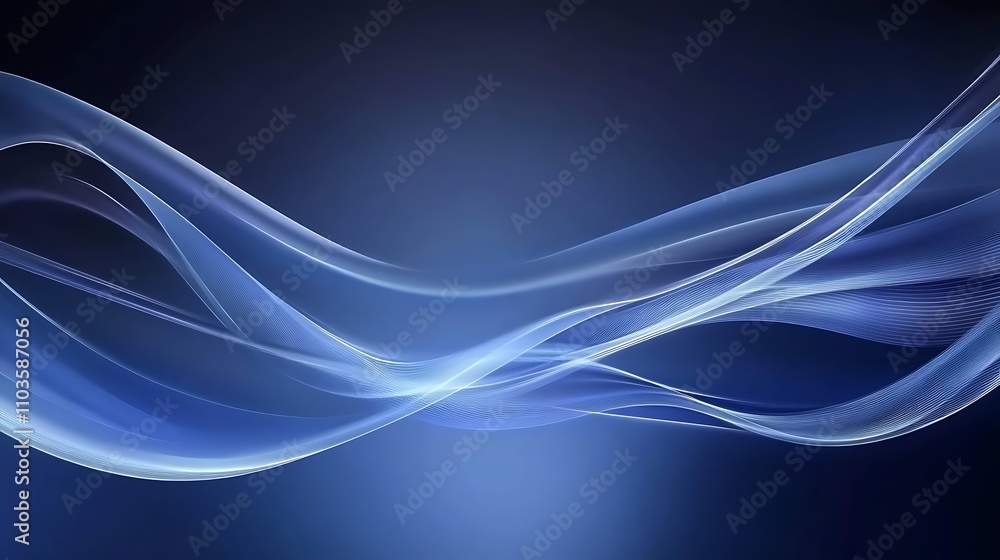 Poster a hyper-realistic blue gradient background transitioning between blue and purple, with smooth curves