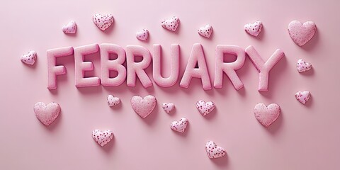 February Valentine’s Banner with Heart Confetti