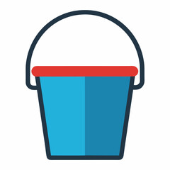 bucket vector icon illustration with white background
