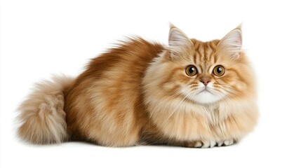 Obraz premium Elegant Siberian Cat with a Bushy Tail