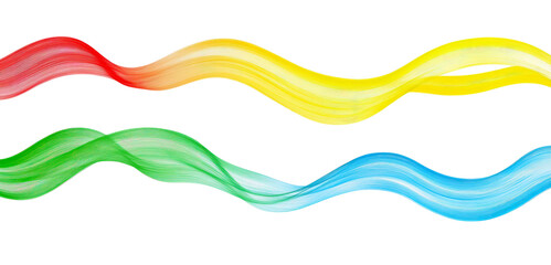 Naklejka premium abstract colorful wave background isolated on white. wave of red, yellow, green, blue lines