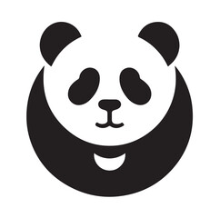 panda silhouette vector illustration 