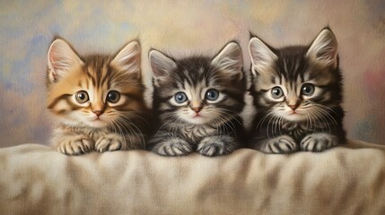 Cute American Curl Kittens in Artistic Presentation