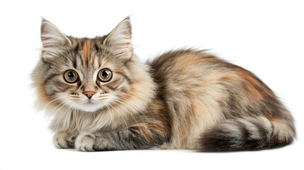Obraz premium Charming Siberian Forest Cat with Beautiful Fur