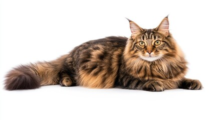 Majestic Siberian Cat in a Sitting Pose