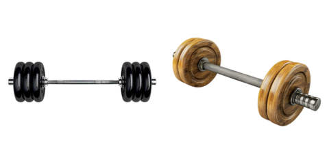 Bench press for chest perfection isolated on transparent background, Set of