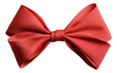 PNG Red bow with textured fabric