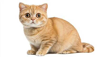 Obraz premium Cute Scottish Fold Cat with Distinctive Features