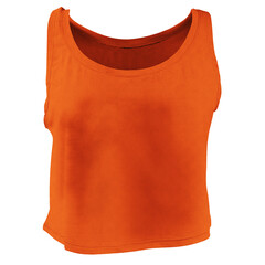 Place Your Artwork On This Front View Classical Womens Top Mockup In Scarlet Ibiz Color, And You...