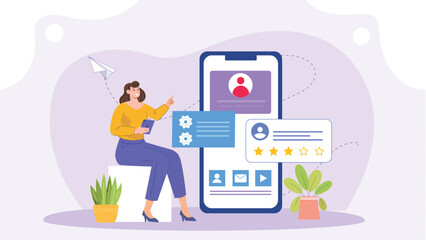 Mobile App Development Illustration