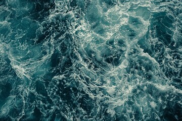 Naklejka premium Photo of Waves of water of the river and the sea. Background texture for backdrops or mapping