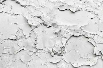 Obraz premium Photo of Rough peeled white plaster wall. Background texture for backdrops or mapping