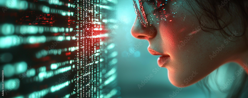 Poster ai-generated visual art event digital realm abstract concept futuristic environment close-up perspec