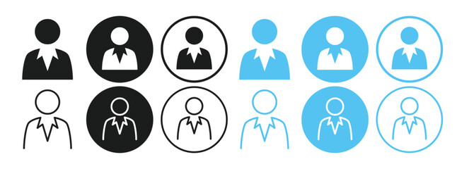 Obraz premium Icons representing businesswoman,user,CEO,profile,owner