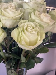 bouquet of white roses