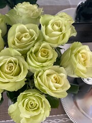 bouquet of white roses