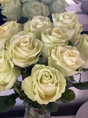 bouquet of white roses