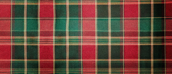 Obraz premium Classic Tartan Pattern in Red and Green for Textiles or Seasonal Decor