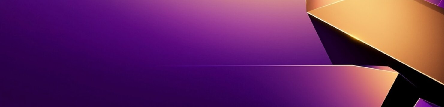 Angular dark purple and gold shapes with contrasting shadows