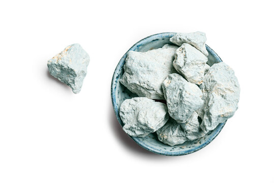 Pieces of edible kaolin clay stones