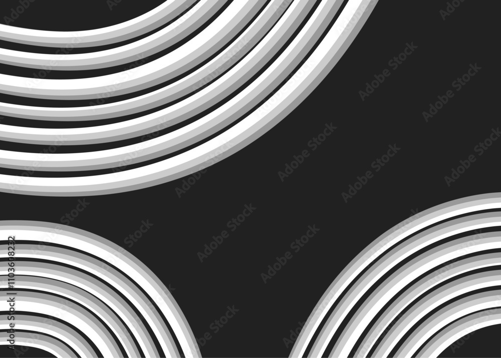 Poster minimalist background with gradient curved line pattern and with some copy space area