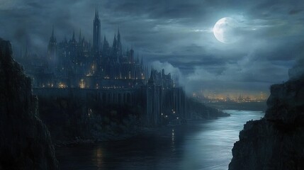 Fototapeta premium Scifi City of Enchantment Fantasy wallpaper