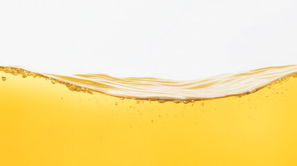 Abstract landscape texture and level of golden water on white background.