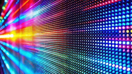 Obraz premium High-Resolution LED Screen Texture with Dots Background - Vibrant Pixel Pattern Display Ideal for Technology and Digital Media Projects