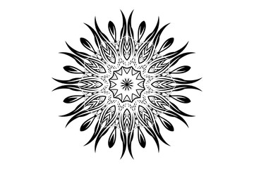 Decorative Mandala Design Featuring Symmetry and Bold Contrast
