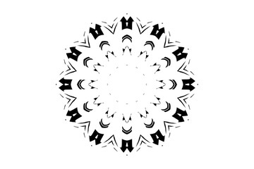 Detailed Mandala Design with Concentric Layers and Light Background Contrast
