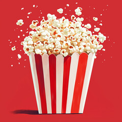 National Popcorn Day. January 19. Holiday illustration.