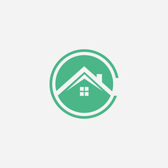 Real estate with letter C logo fully editable vector template