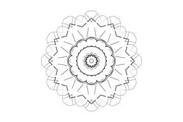 Elegant Monochromatic Mandala Design on Light Background for Meditation
