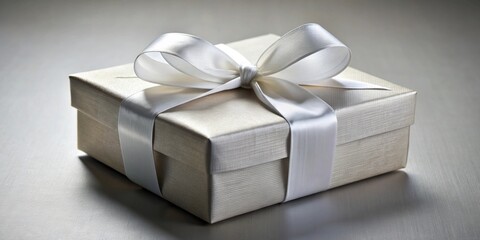 Elegant gift box package with white ribbon for a special event or celebration, gift, box, package, event, celebration