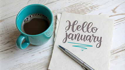 Season greeting welcome January decorated greeting background